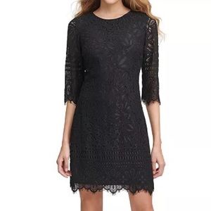 Kensie Black Lace Sheath Dress